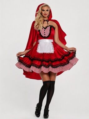 Party King Red Hodded Babe Red Riding Hood Costume NIB